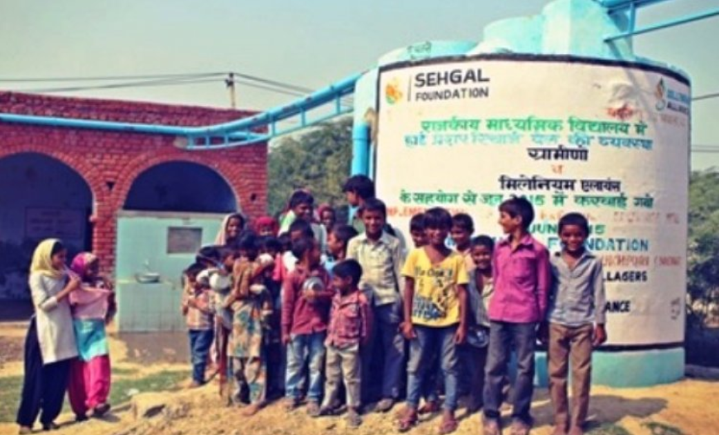 High-pressure recharge wells were installed in four schools by Sehgal Foundation