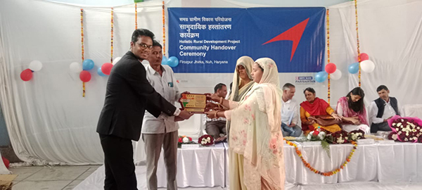 HRDP handover in and appreciation letter, in Nuh, Haryana