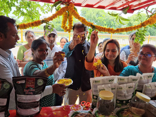 Shruchi Singh, senior program lead, SMSF, inaugurating the stall