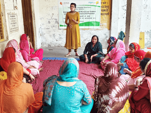 SMSF team with women participants in Kurukshetra, Haryana
