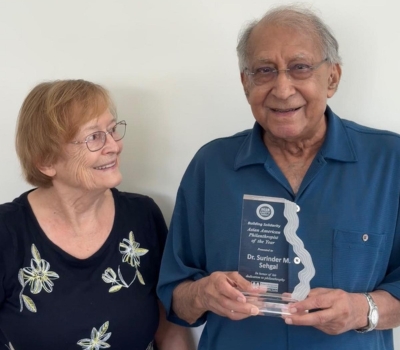 Ms. Jane E. Schukoske accepting the award