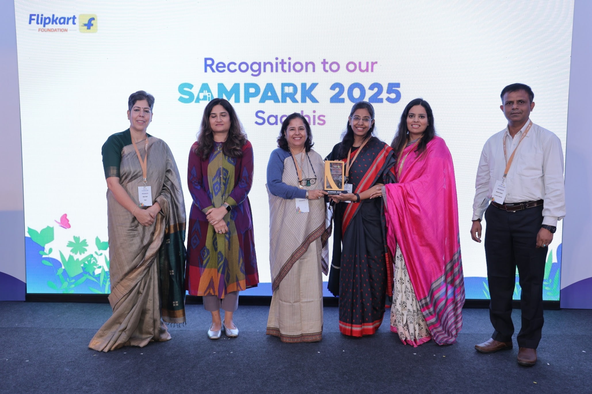 Anjali Makhija, Arti Manchanda Grover, Priya Kumar, and Adarsh Anand from SMSF at Sampark 2025